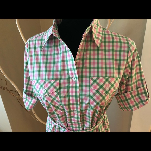 Rosie Pope Gingham Maternity Shirtdress, size S - Picture 4 of 8